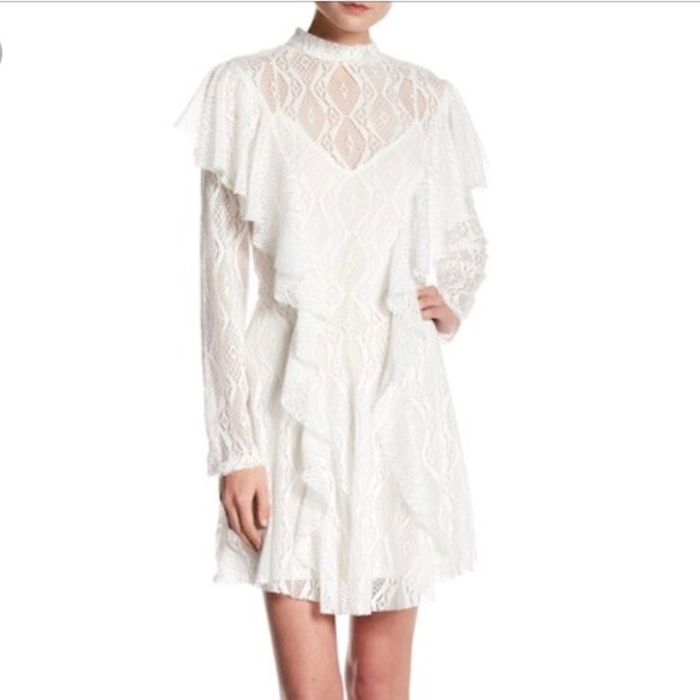 Free People Mock Neck Lace Dress